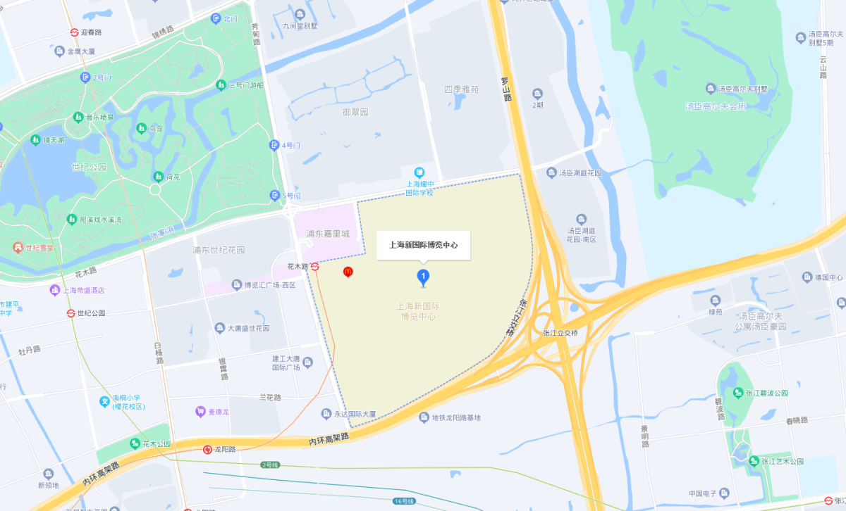 第十六屆世界制藥機械、包裝設備與材料中國展位置